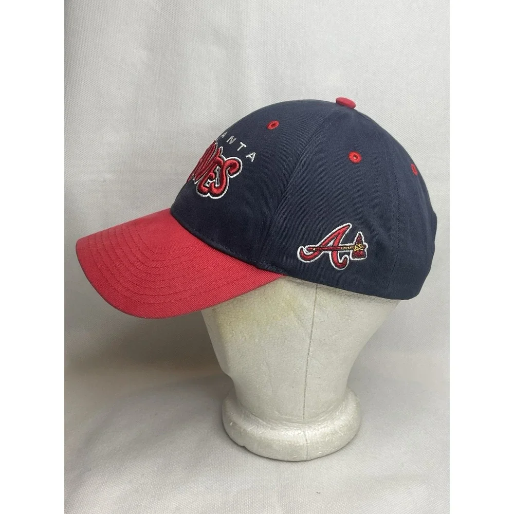VTG Atlanta Braves Youth Cap Twins Enterprise Blue Red Adjustable Strapback Hat